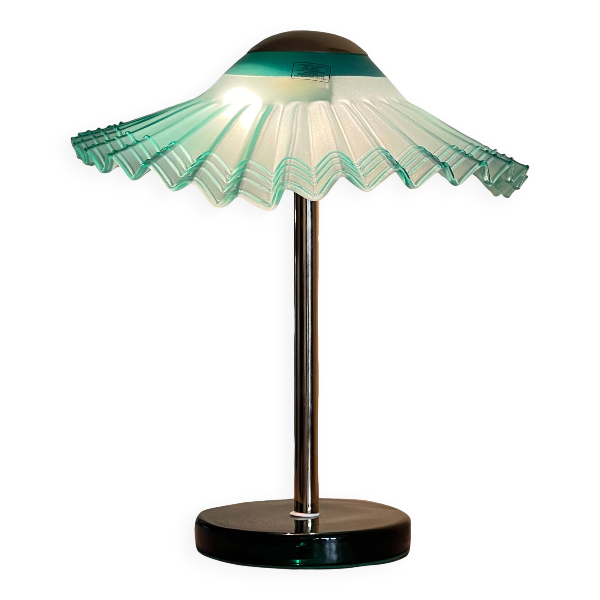 Vintage Murano Glass Table Lamp, 70s