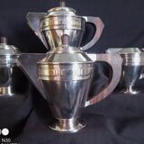 Art Deco silver-plated coffee and tea service, stamped.