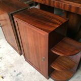 Pair of Art Deco bedside tables in Rio rosewood