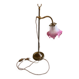 Lampe en laiton et verre