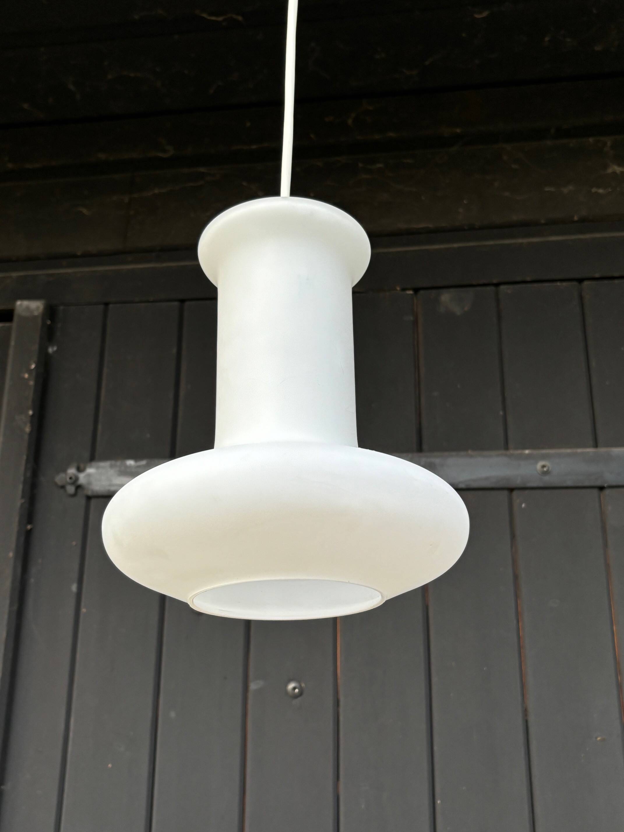 opaline pendant light - suede from the 70s