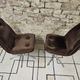 Pair of vintage velvet armchair chair 1970"