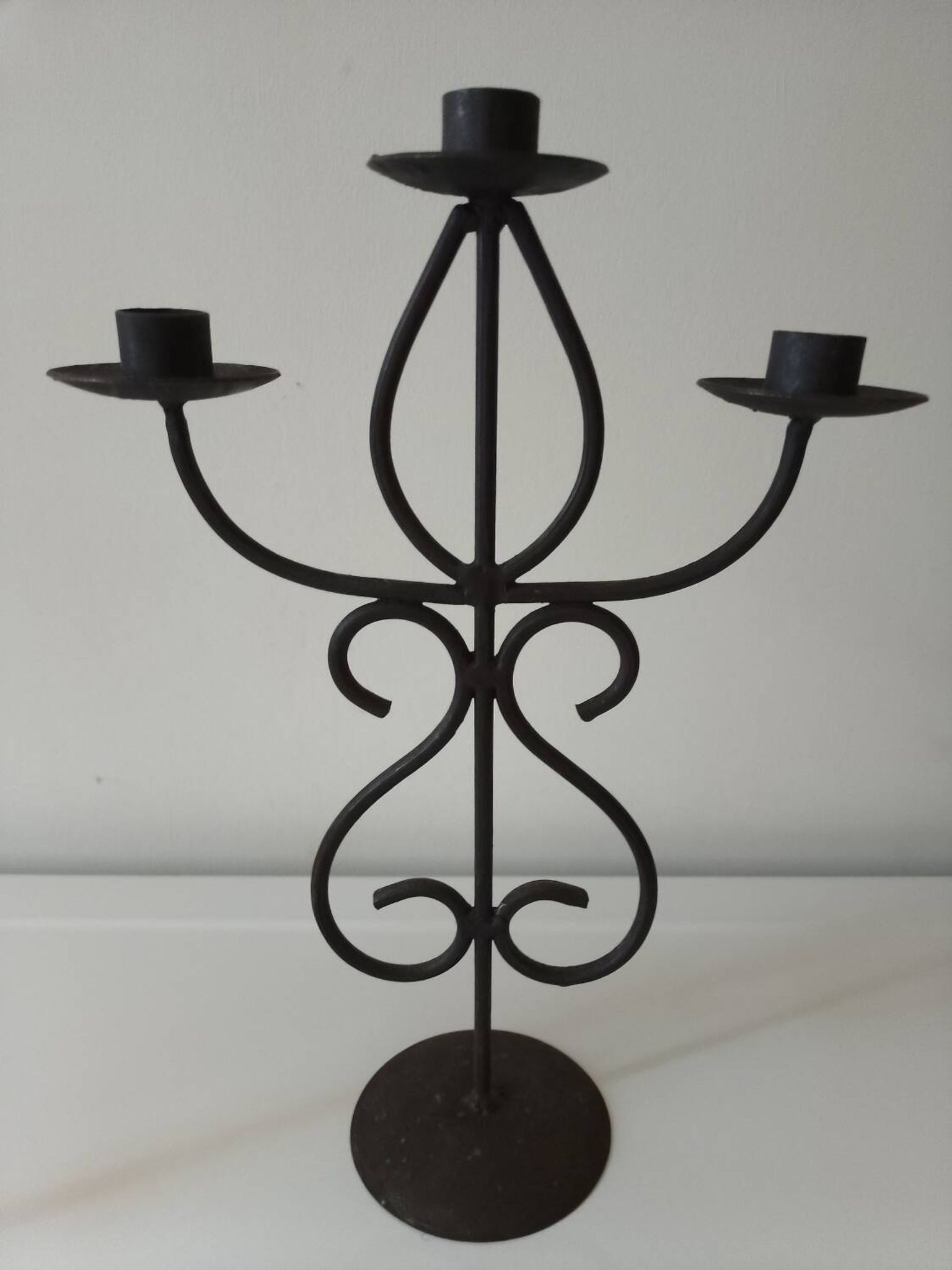 Raw wrought iron chandelier