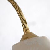 Vintage wall light in gold metal and cotton