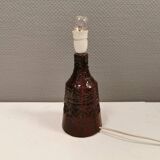 Ceramic table lamp in beautiful glaze, Danish and estimated from the 1970s.