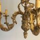 Louis XV Patine style chandelier with ancient Golden Patina Rockery Luster