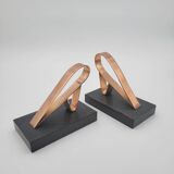 Pair of Gold Starry Bookends
