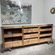 Enfilade vintage patine gris clair