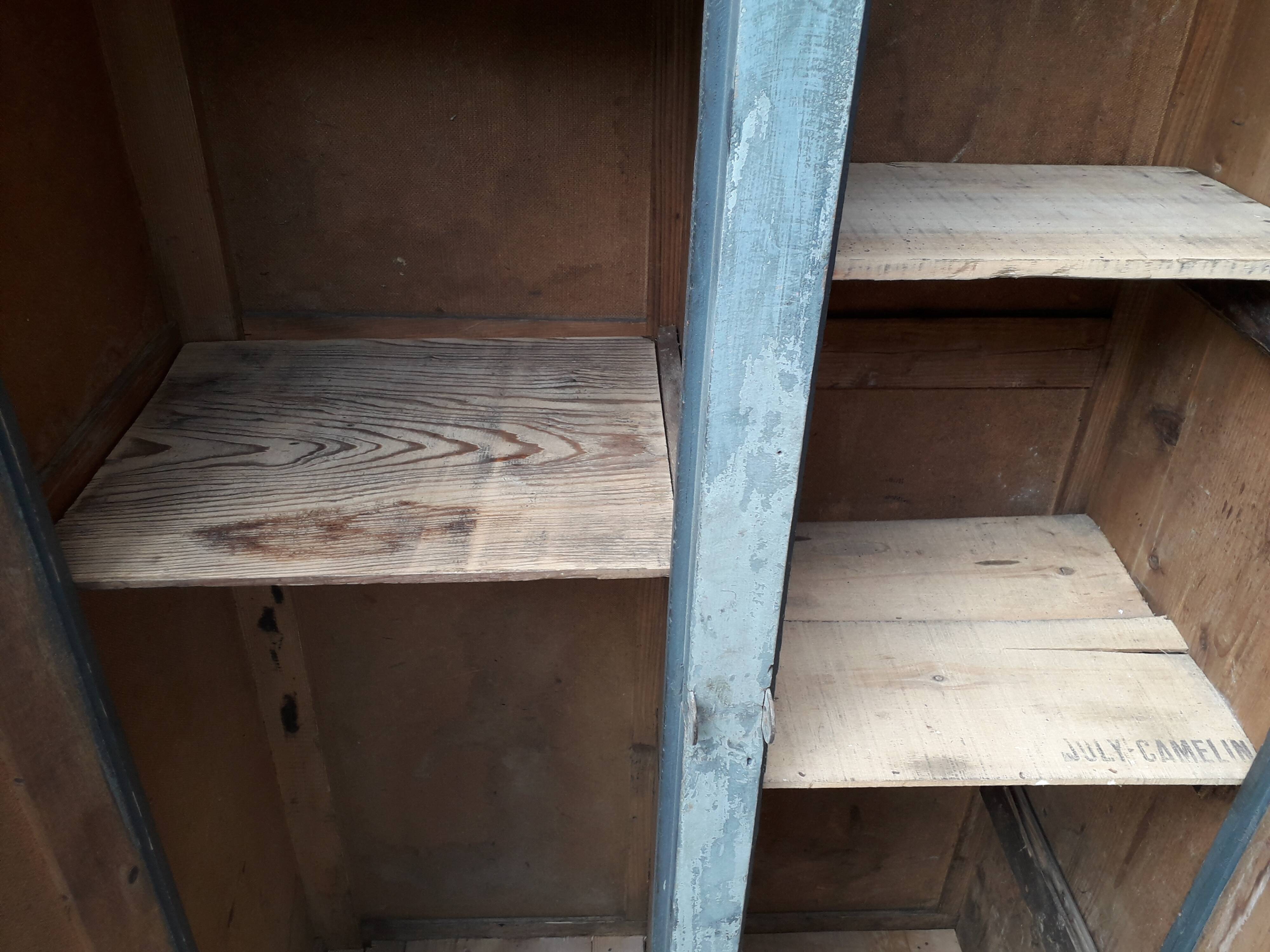 Patinated industrial wardrobe