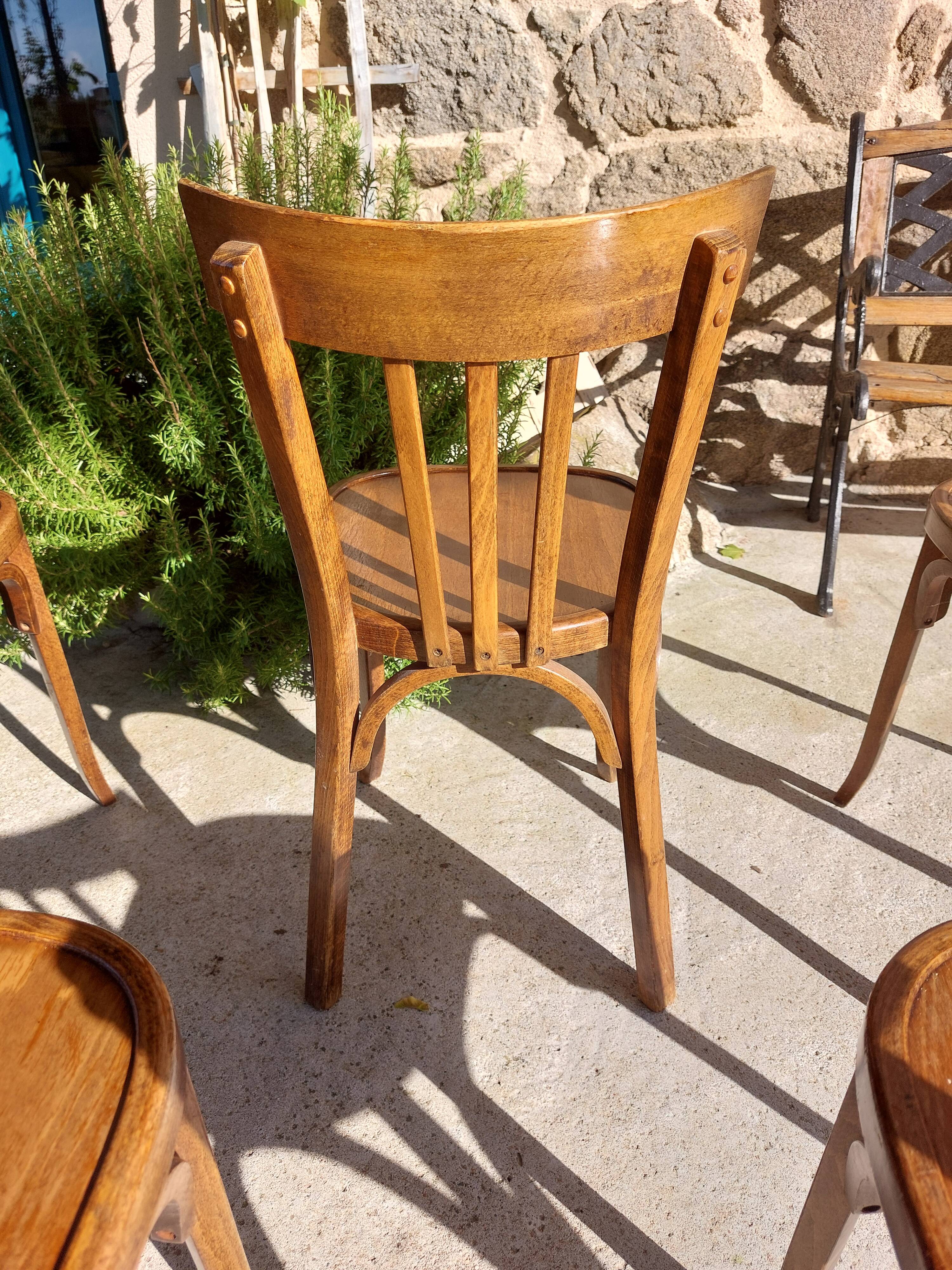 5 vintage Baumann bistro chairs