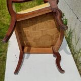 Mahogany butt armchair and mahogany veneer XIX th