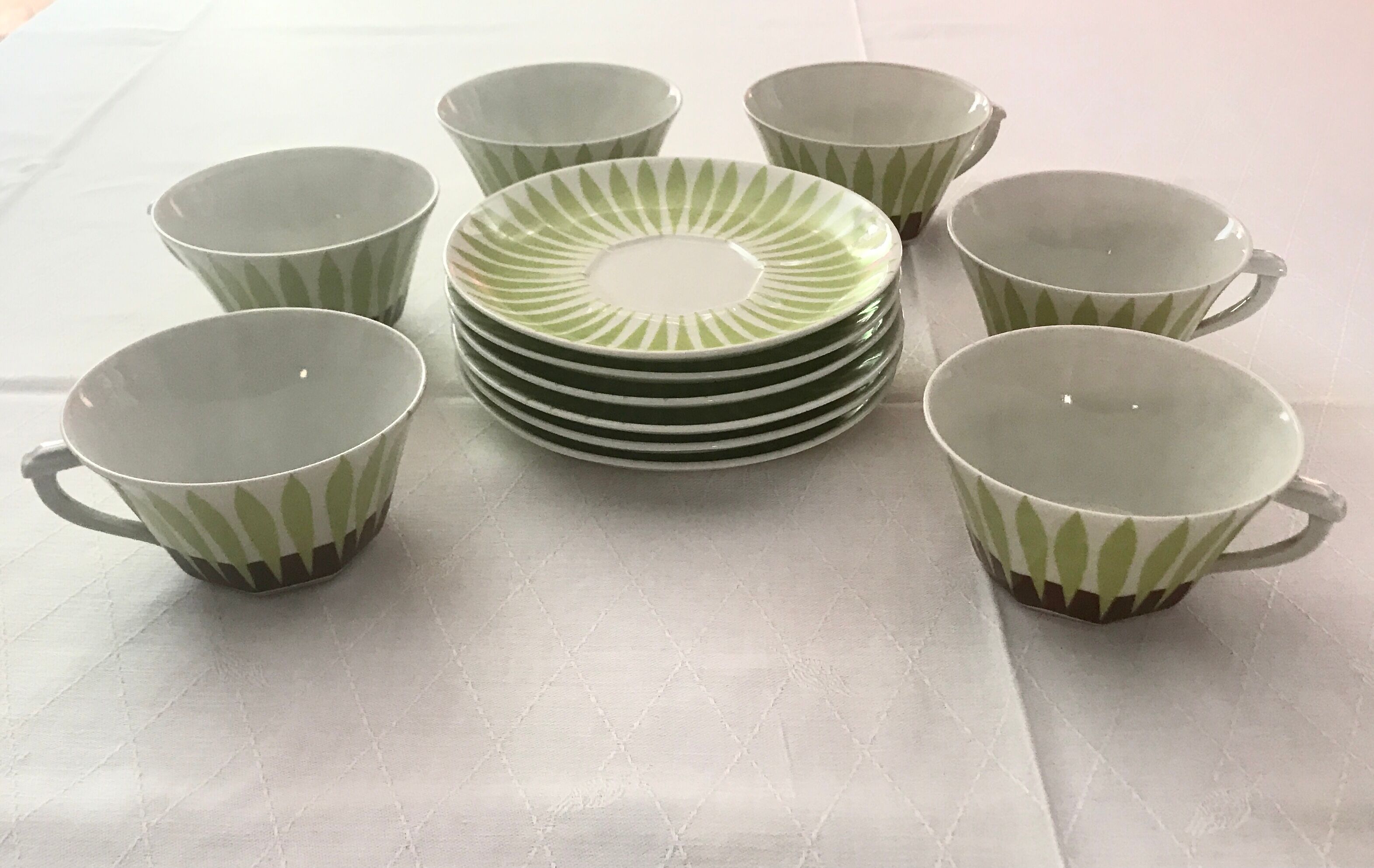 Porcelain tea or vintage coffee set