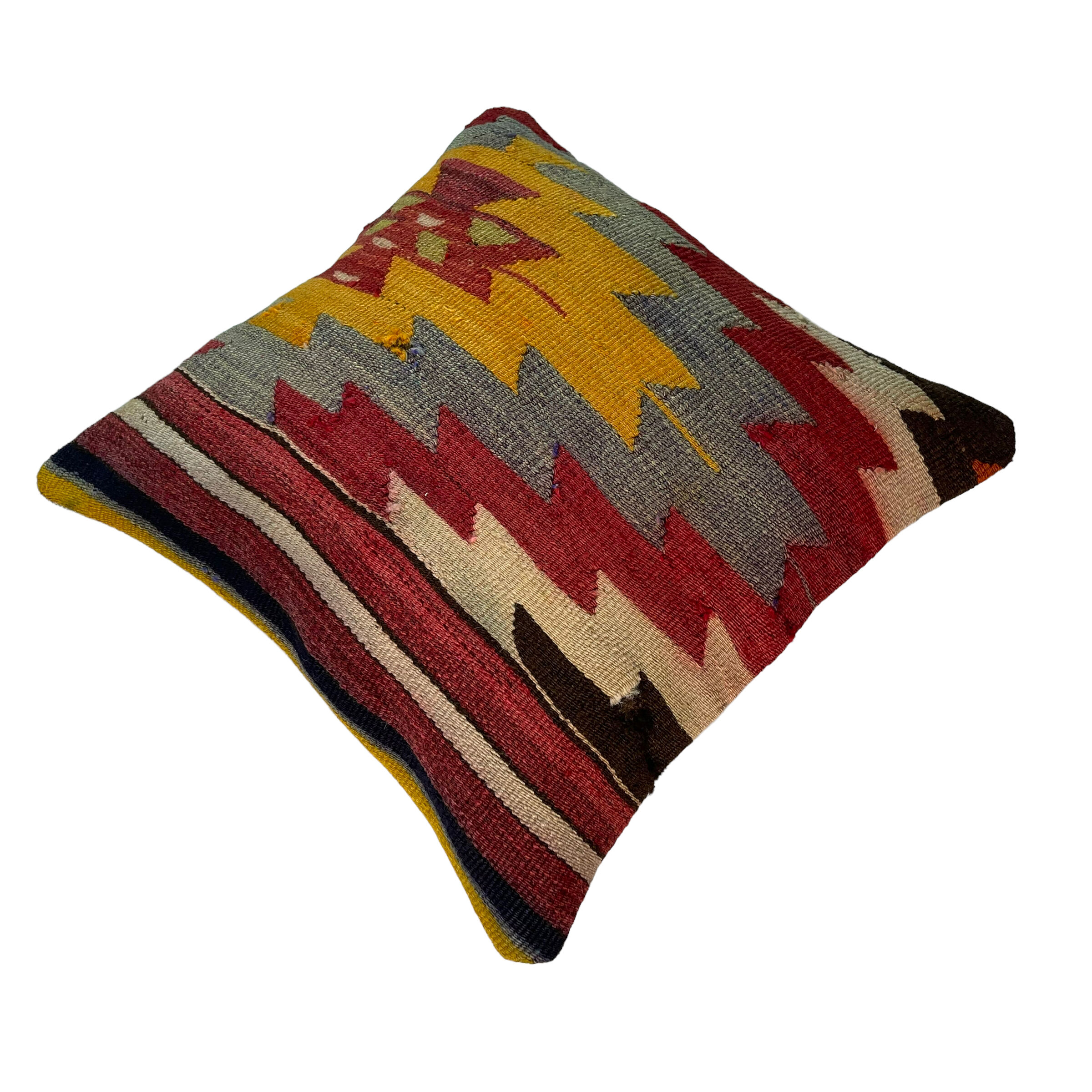 Vintage turkish kilim cushion cover 40 x 40 cm