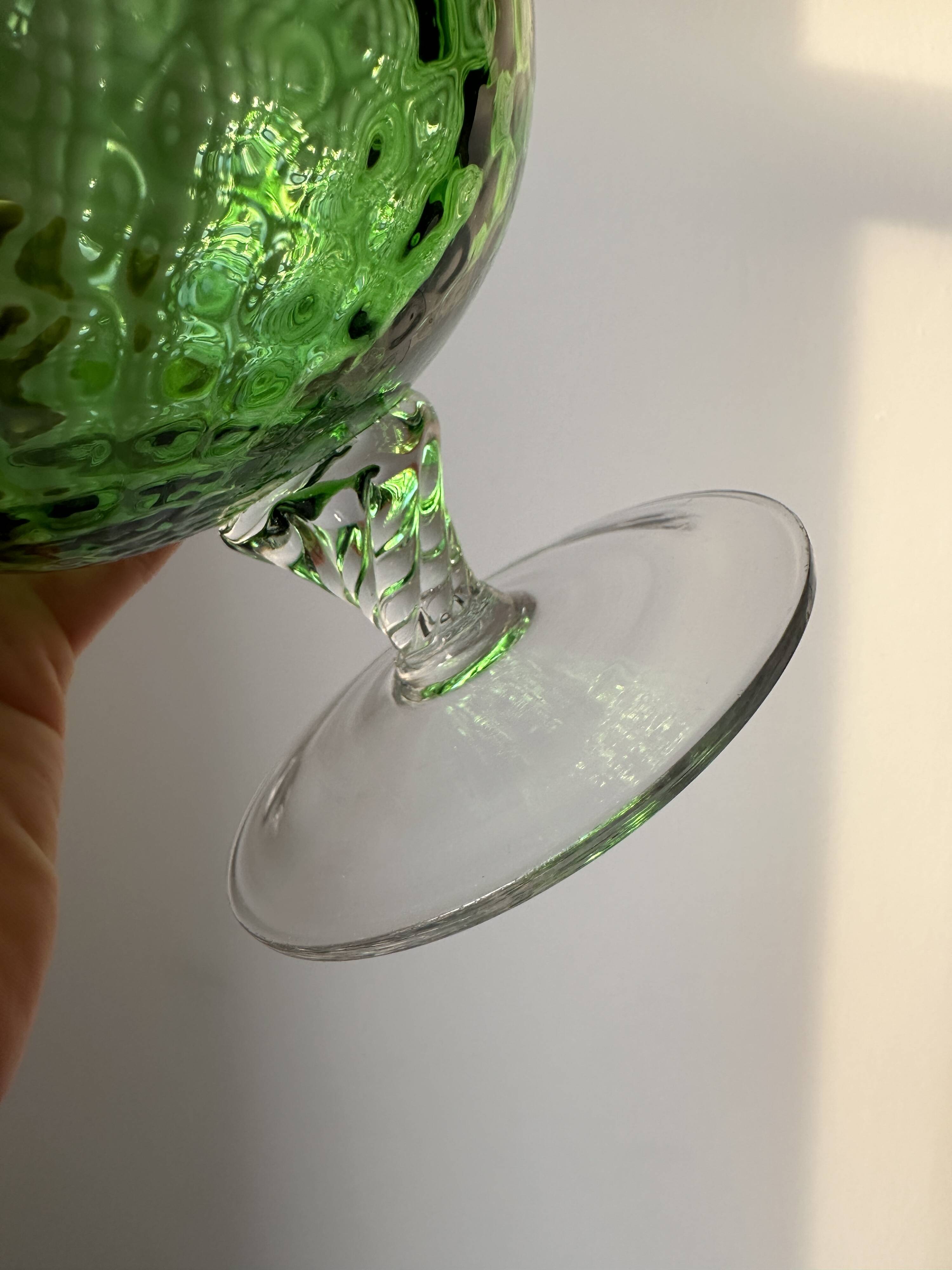 Large translucent green empoli vase