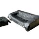 Flou Flou sofa in full grain black leather, Ligne Roset, De Pas, D'urbino, Lomazzi (1988)