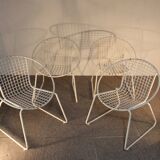 4 iron armchairs, design