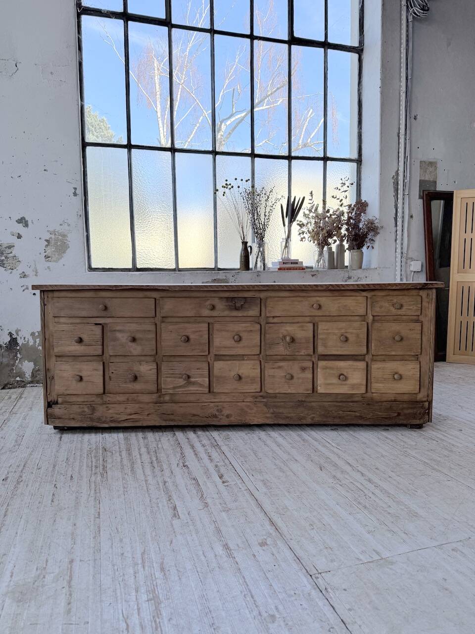 1950s workshop furniture in pine