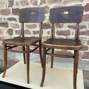 2 Chairs bistro café of the theater of COLMAR Viennese curved wood Thonet Nr 57