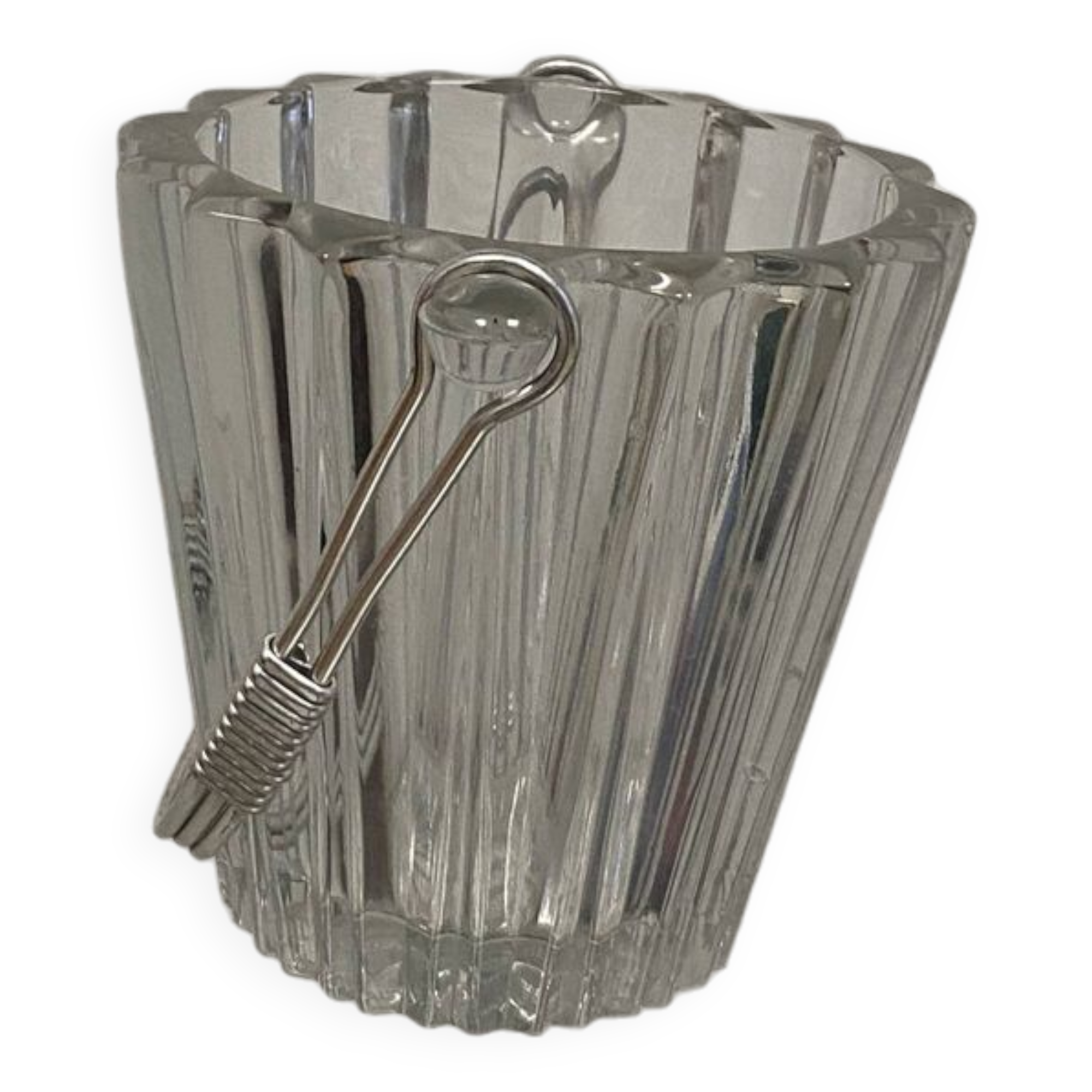 Seau à glace en verre avec anse