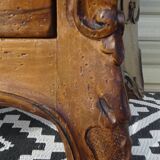 Coffin-style chest of drawers in walnut