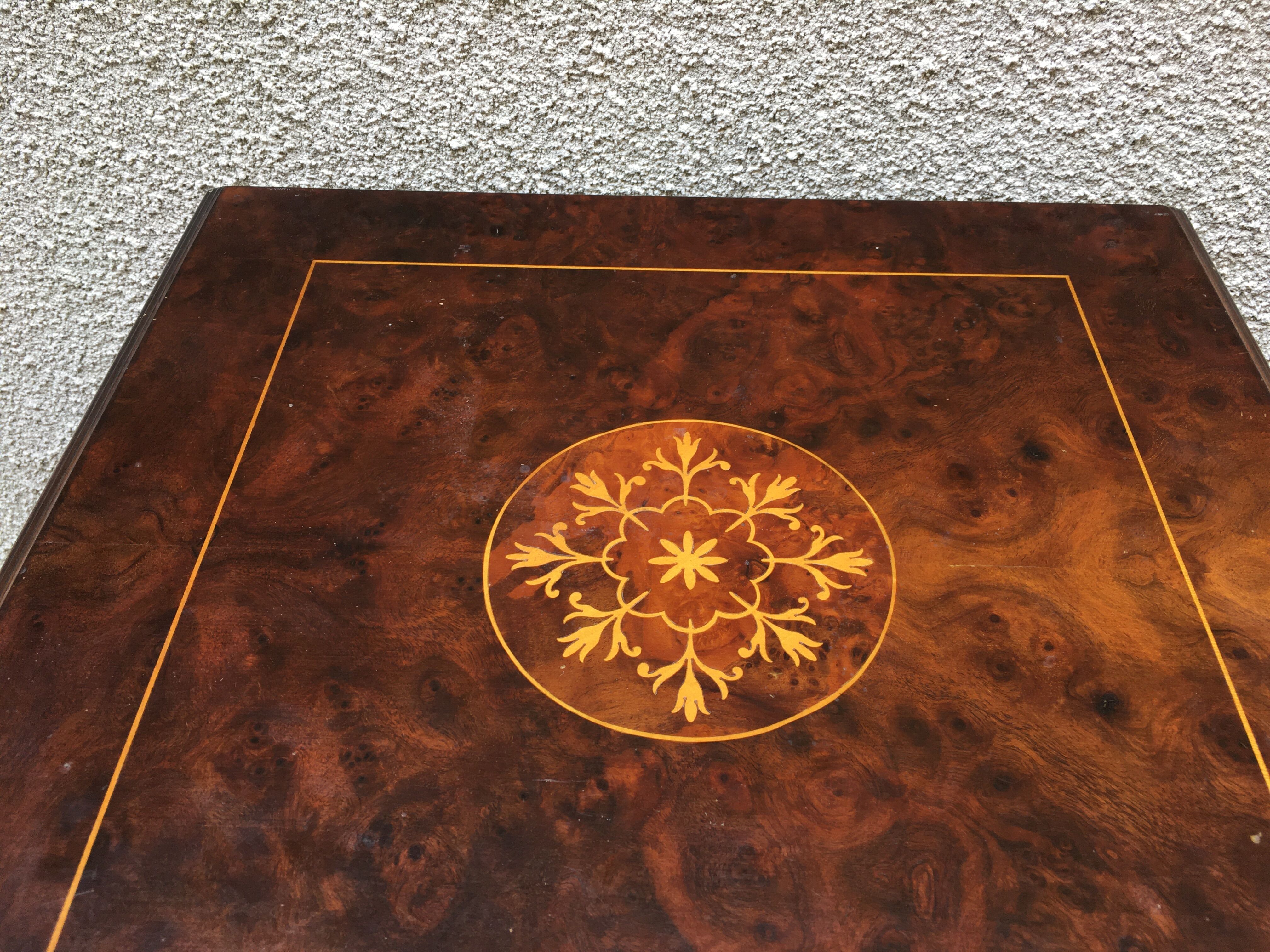 Revolving english library in mahogany, wheeled footing