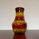 Multicolored ceramic vase from the 60s