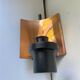Scandinavian Art Deco Wall Sconce light in Metal/Copper Vintage