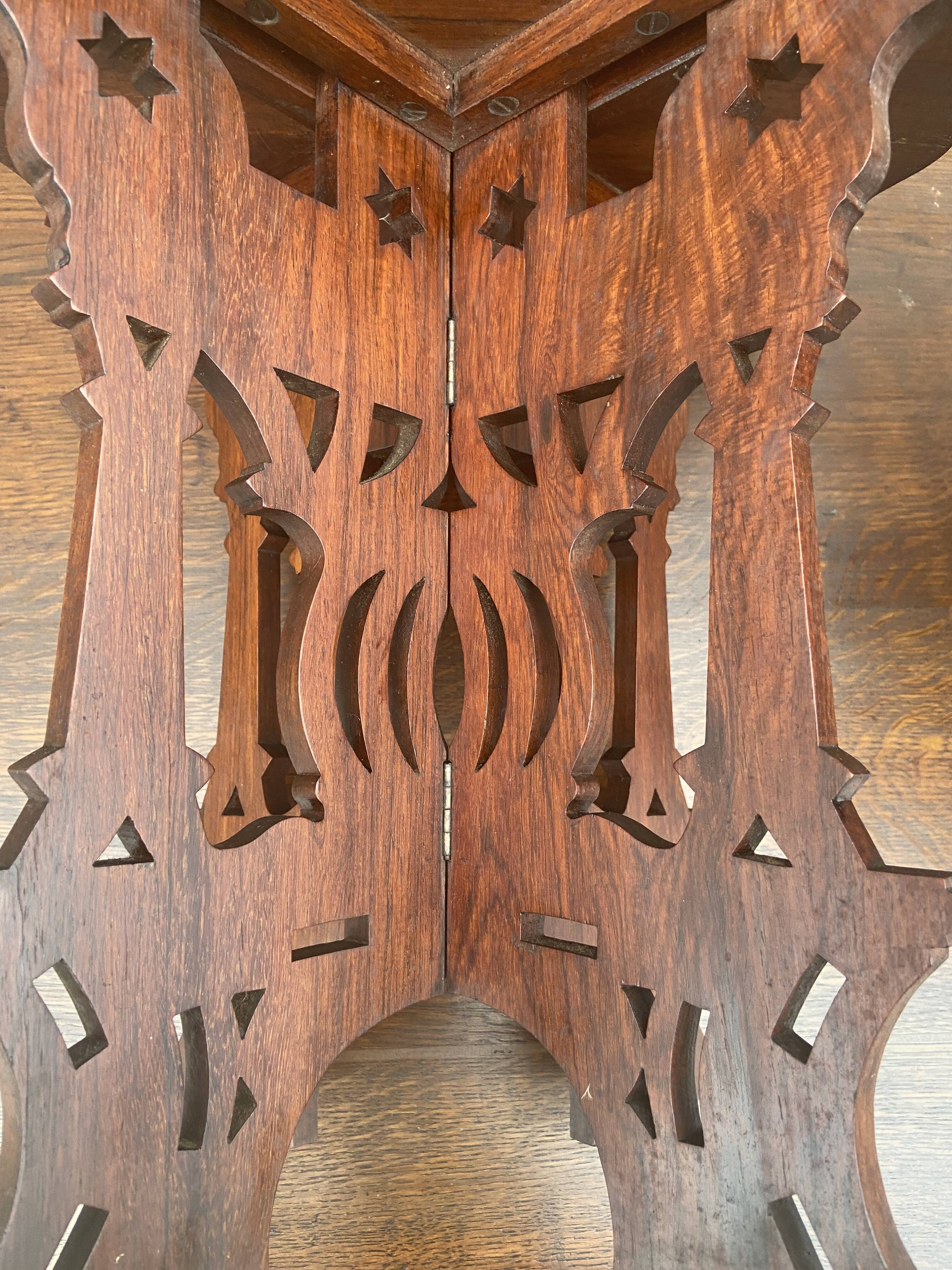 Pair of bedside tables Syrian rosewood vintage 1930