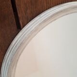 Oval mirror patinated gustavian gray