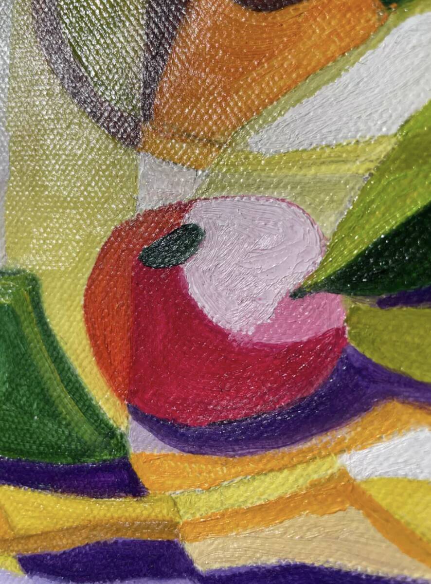 Modern still life, oil on canvas, fruit