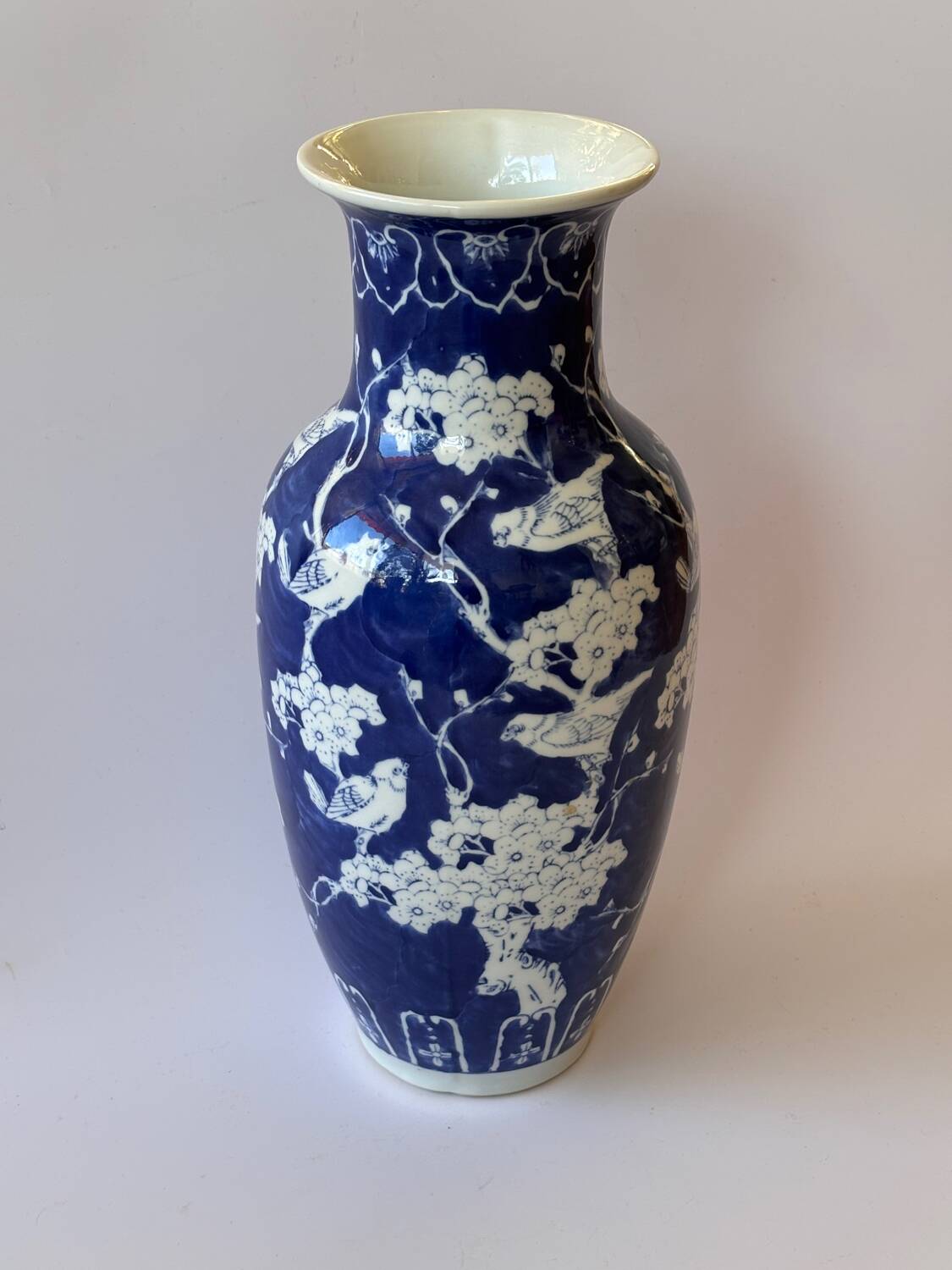Chinese blue and white porcelain vase Chinese Spring