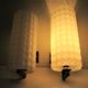 Pair of opaline wall lamps cylinder and metal years 50-60