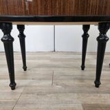 Paire de tables de chevet des années 60 avec porte à abattant et plateau en verre bleu