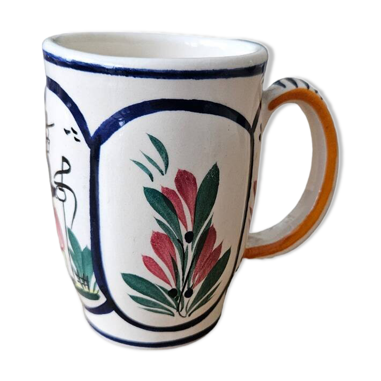 HB HENRIOT QUIMPER Breton character mug
