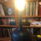 Blue ceramic lamp foot sign Karlsruhe circa 1960