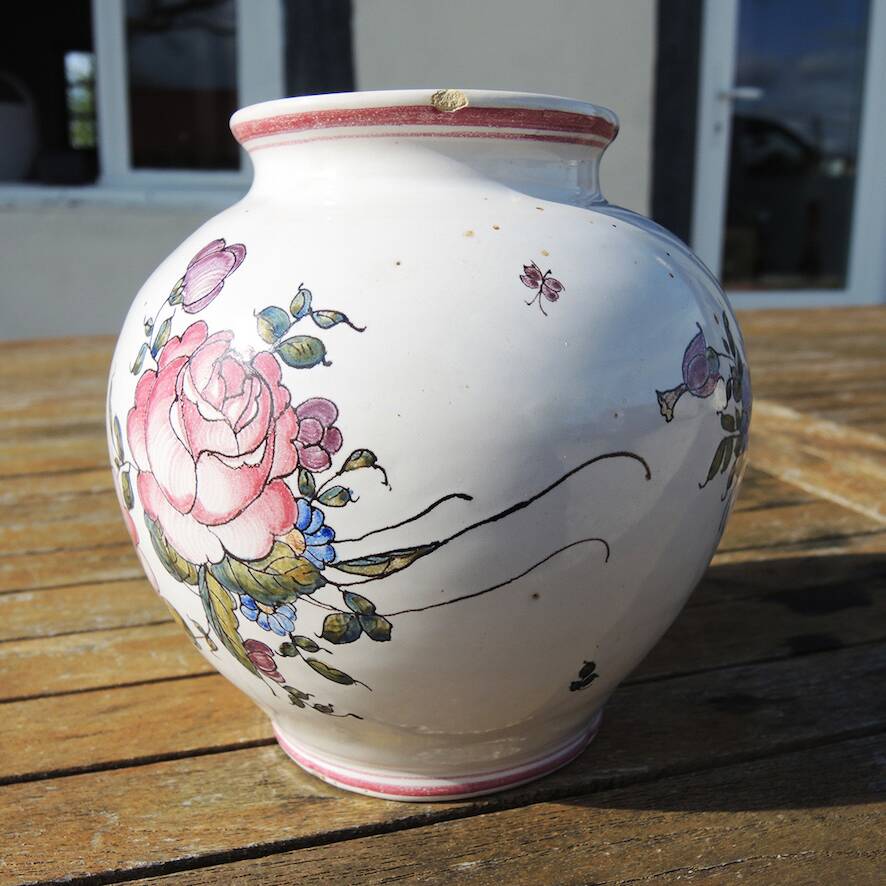 Old Malicorne Earthenware Vase - Emile Tessier