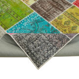 Tapis de patchwork turc surteint fait à la main 205 cm x 300 cm