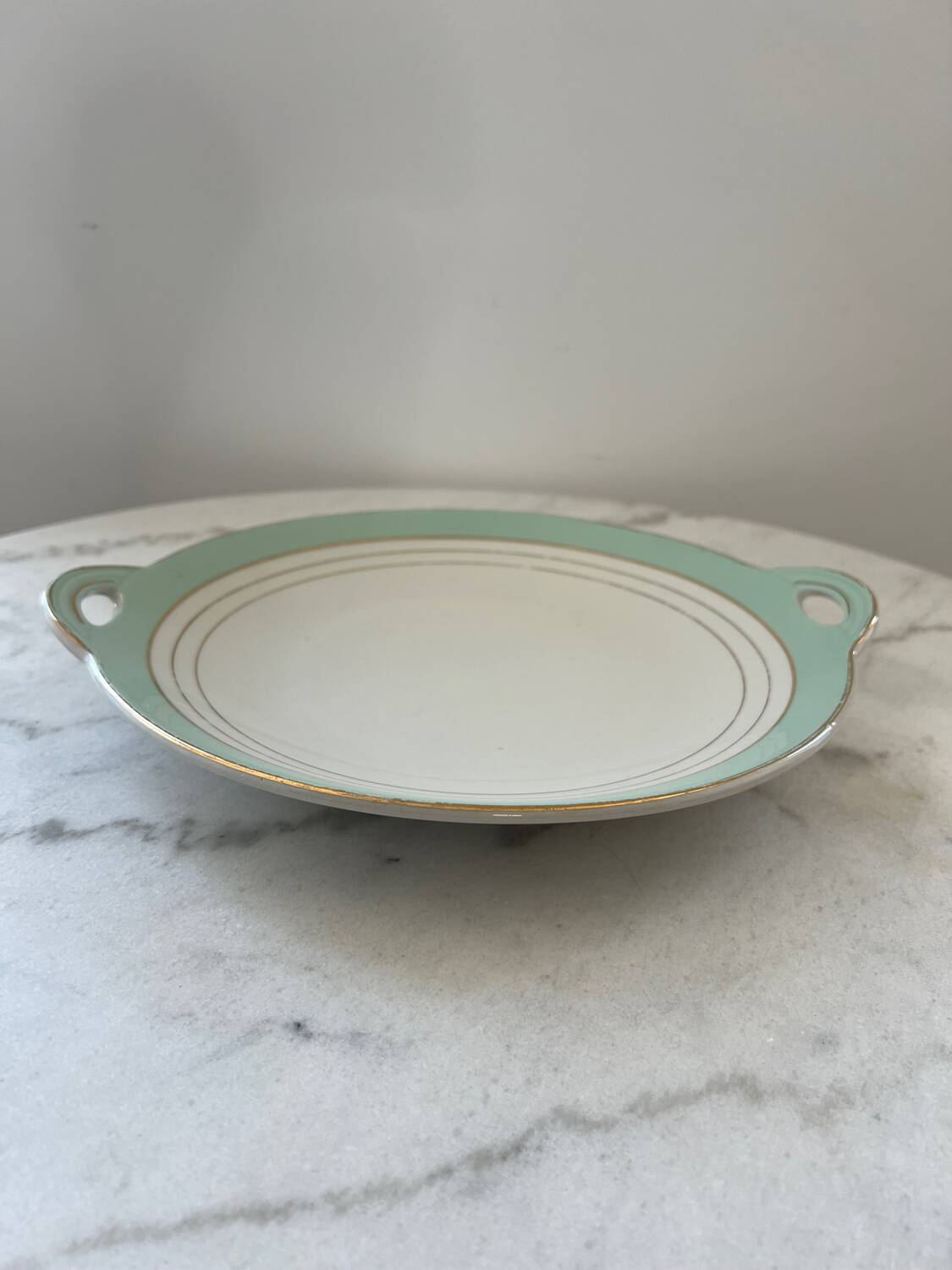 Ribbed dish in half Lunéville porcelain - Régence model