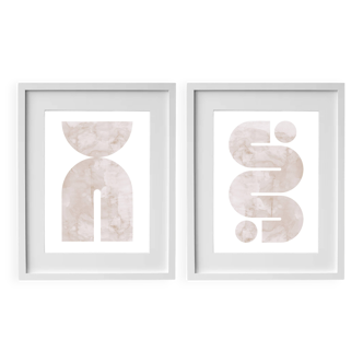 2 framed printed arts