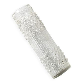 Vintage Pressed Glass Vase: CandleWax Design by František Pečený / 1972