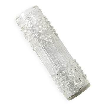Vase en verre pressé vintage : design CandleWax par František Pečený / 1972