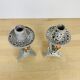 Pair of ceramic candlesticks by Marius Bessone in Vallauris