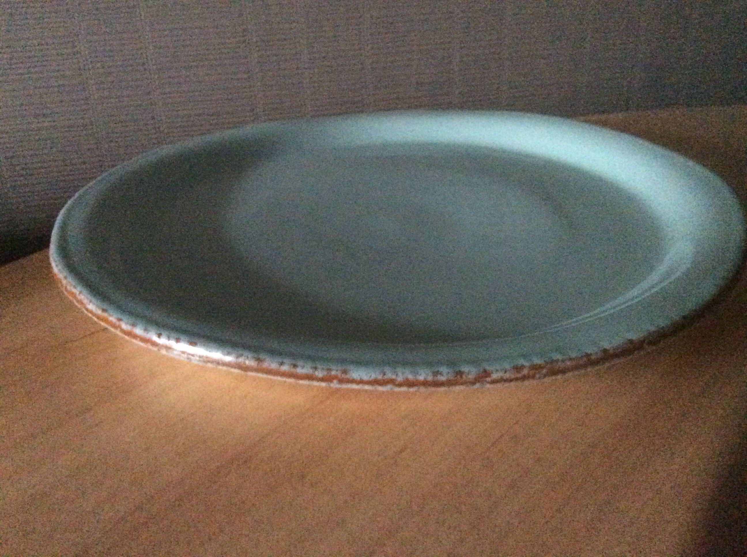 Round turquoise Vietri dish