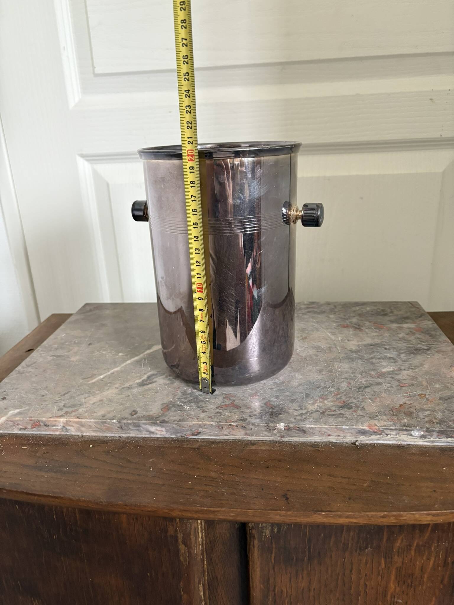 Old champagne ice bucket silver metal saint hilaire