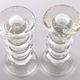 Vintage set of 2 glass candlesticks design by staffan gellerstedt 1960s