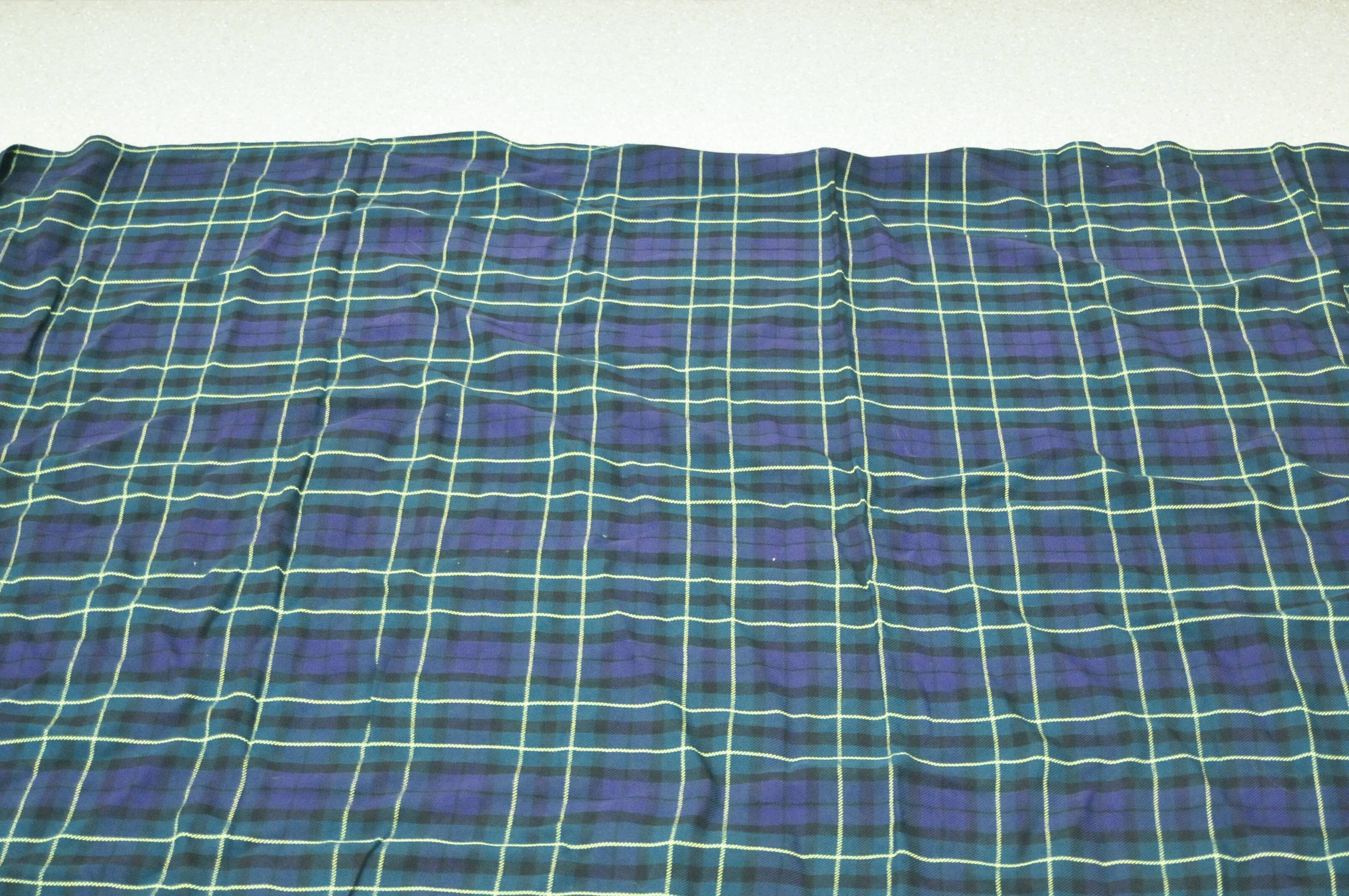 blue, black & green checkered plaid