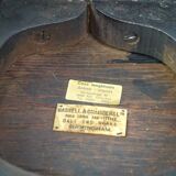 Antique solid oak English stool by Gaskell & Chambers Ltd