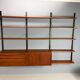 Modular wall shelf in teak in mid-century modern style, designed by Poul Cadovius for Cado, 1960.