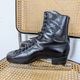 Vintage ice skates Alain Giletti in black leather