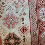 Tapis Vintage Sivas Turc en Laine, Années 1960, Design Géométrique